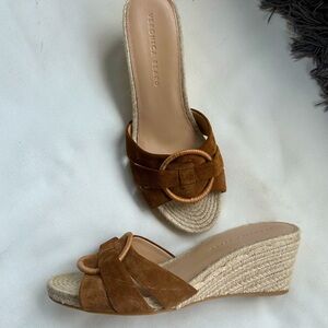 VERONICA BEARD Ivy Espadrille Slide Sandal Heel 9.5